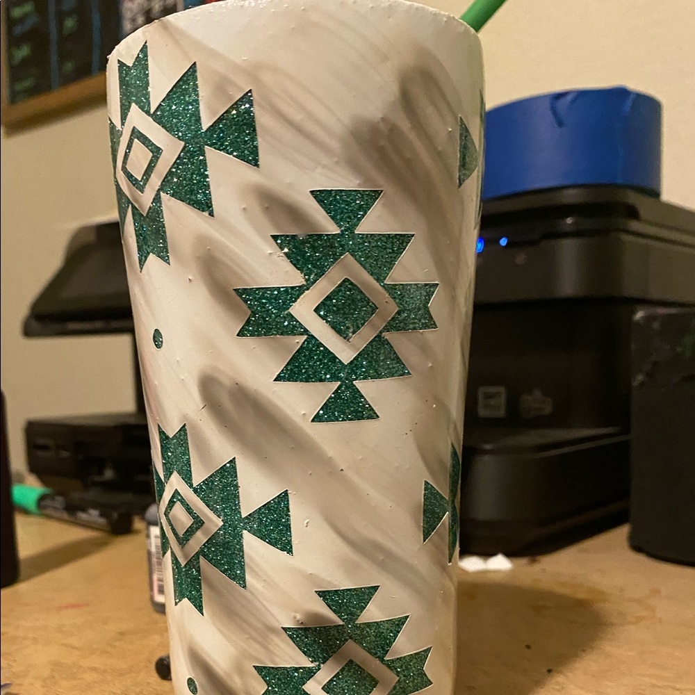 Aztec pattern tumbler